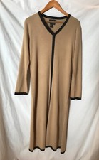 Terry Lewis Classic Luxuries Sweater Knit Camel Dress. Sz S