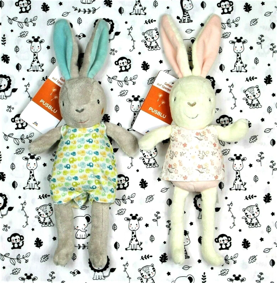 Neu PUSBLU / dm 1 x Kuscheltier HASE 40 cm Stofftier Plüschtier