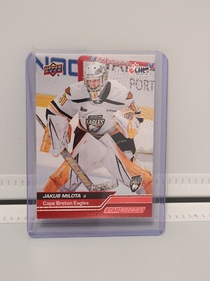 Jakub Milota Rookie STAR RED 2023-24 Upper Deck CHL Hockey #375 Eagles
