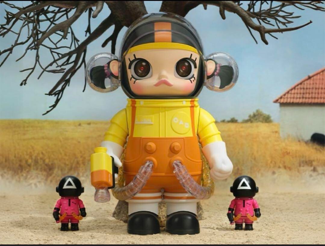 POPMART SAPCE MOLLY イカゲーム 400% マスクドソルジャー Pop Mart Mega Space Molly 400% + 100% Squid Game Random