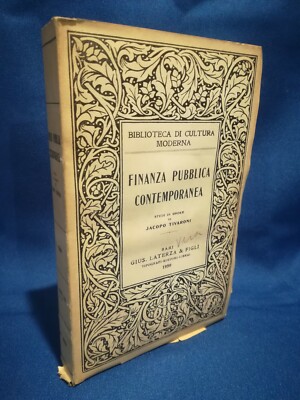 AA. VV. Zeitgenössische öffentliche Finanzen. Studien zu Ehren von Jacopo Tivaroni. 1950