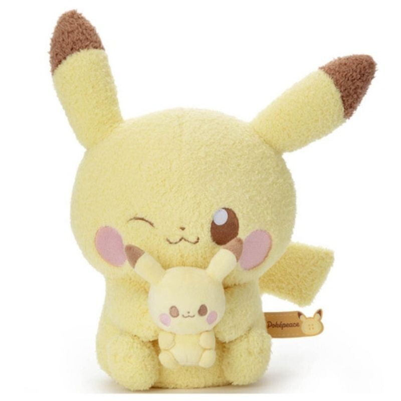 Pokemon Pokepeace Pikachu with Mini Plush Ver. plush Doll JAPAN OFFICIAL