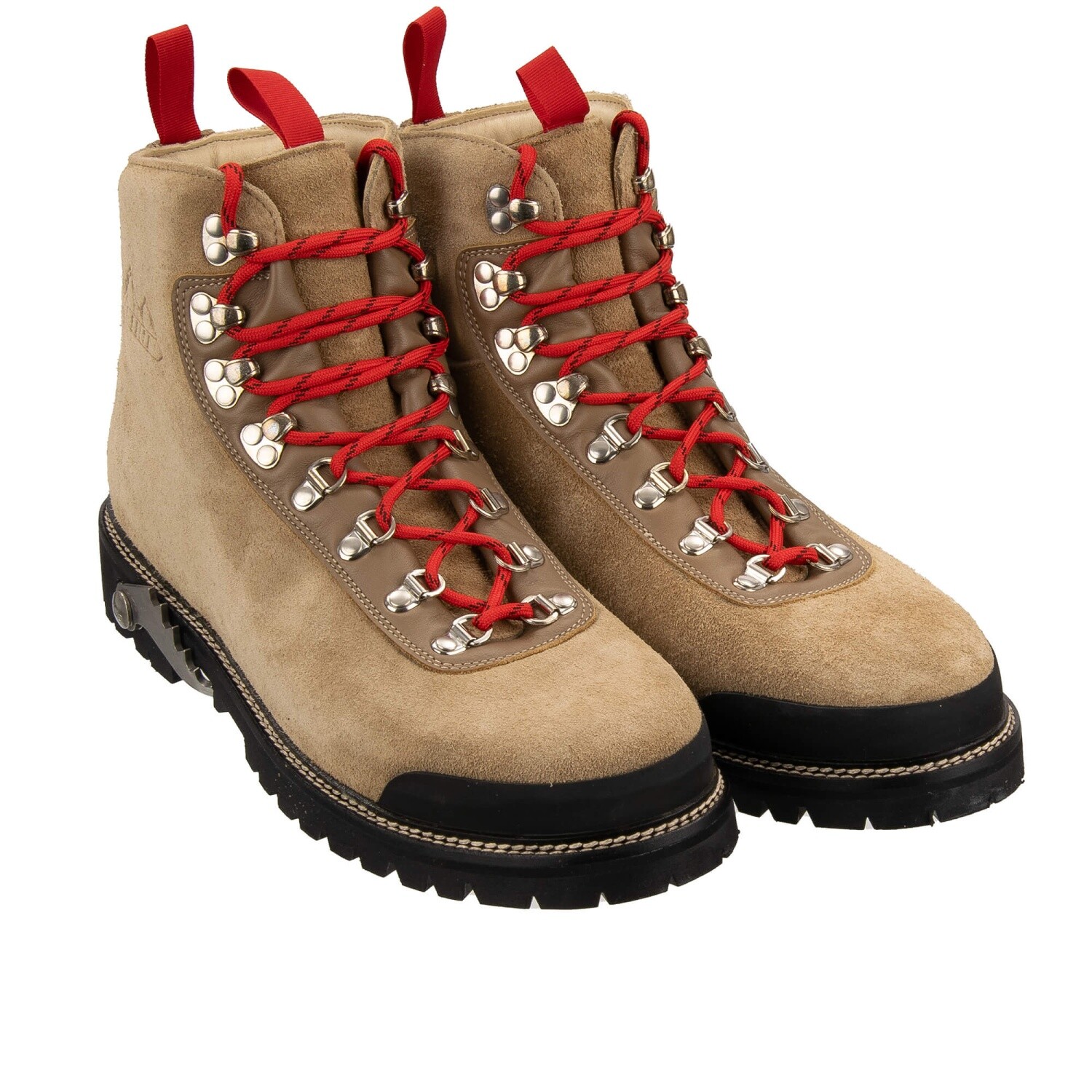 OFF WHITE Virgil Abloh Suede Leather Hiking Boots Shoes Beige 45 UK 11 US 12