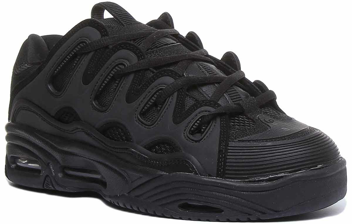 Osiris D3 2001 Mens Chunky Sole Low Cut Trainers In Black Black
