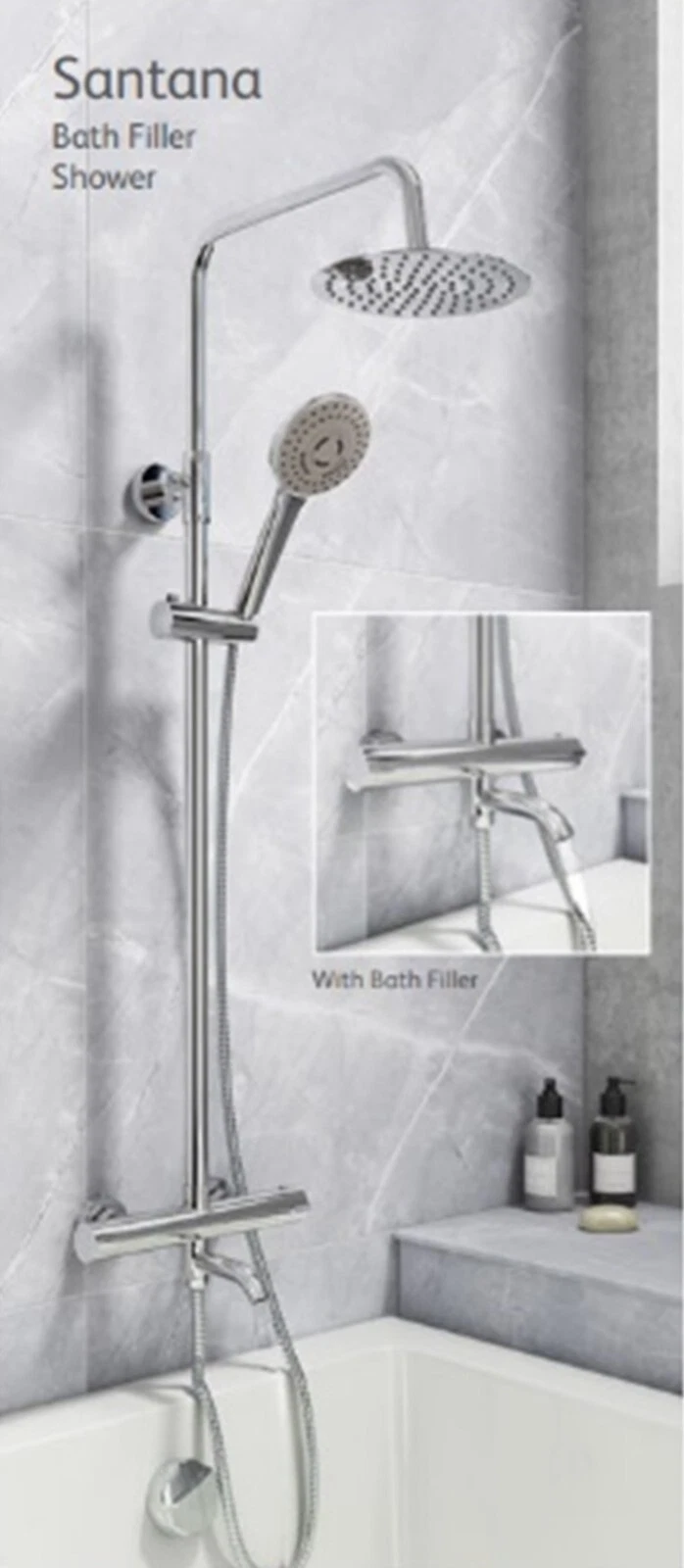Santana Round Style Thermostatic Shower Kit (SHW006) - **BARGAIN**