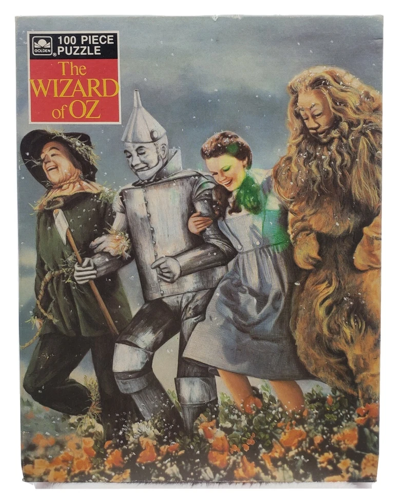 Rompecabezas dorado Mago de Oz 1988 No. 4605-49 nuevo precintado 100 piezas vintage Foto 2 de 4