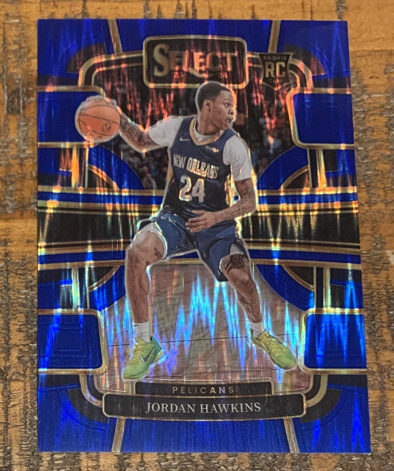 2023-24 Select Jordan Hawkins Blue Flash Prizm /99 SP Pelicans RC #280 Rookie