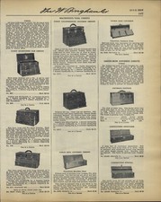 1931 PAPER AD Union Machinist Tool Chest Stanley Oak Wood Cabinet Assortment