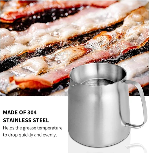 1.5L/2L Oil Filter Pot with Strainer and Frying Basket 304 Stainless Steel Oiler - Picture 17 of 33