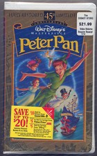 Walt Disney's Limited Edition Masterpiece Gold PETER PAN, VHS 12730, Sealed