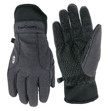Free Country Men's Outdoor Softshell Gloves with Thinsulate - Charcoal