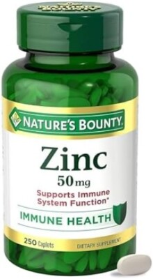 Nature's Bounty Comprimidos de zinc, 50 mg, suplemento para apoyo inmunitario y 