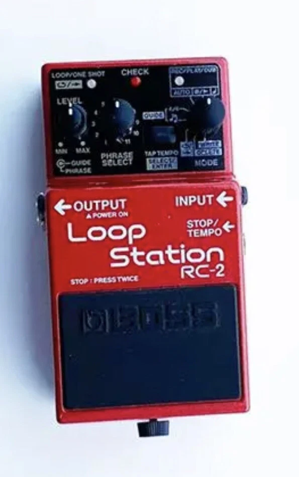 Boss RC-2 Loop Station Looper Guitar Effects Pedal Red Near Mint 
