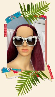 Stella Mccartney 44 Mm Square Sunglasses Snakeskin Authentic