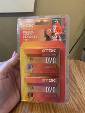 NEW Sealed Pack of (2) TDK Mini Digital Video Cassettes 60 Minute Superior Grade