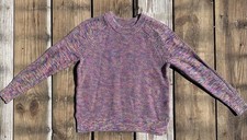 Women s Gap Multicolored Marled 100 Cotton Pullover Sweater Size XS Colorful