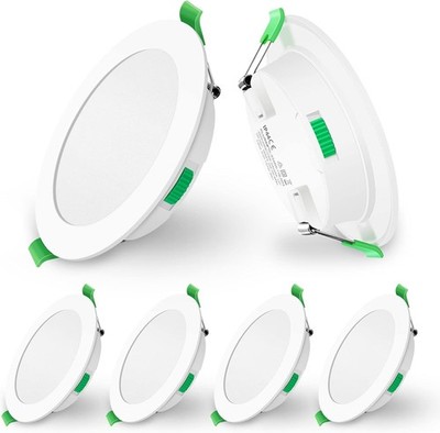 Moderne LED-Einbaustrahler 10 W, Dimmbar,  für Bad und Wohnzimmer, Set 6
