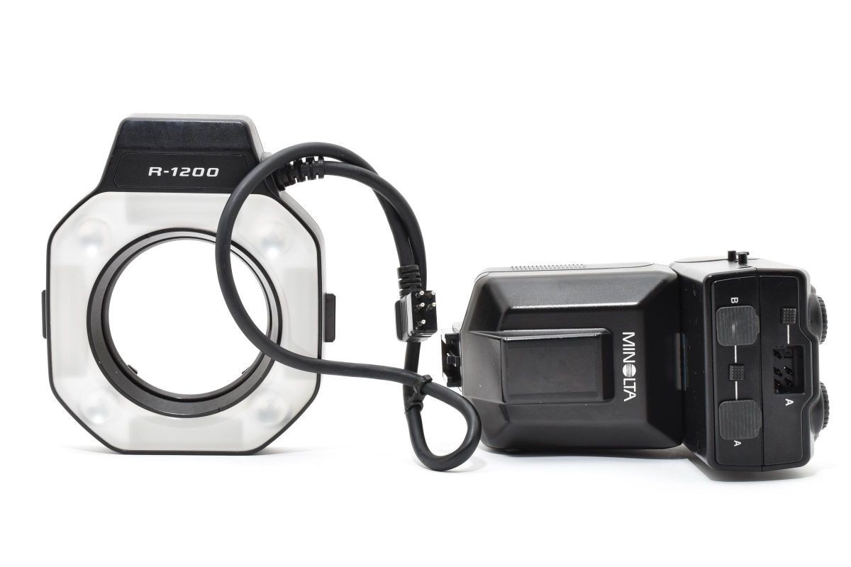 Minolta MFC-1000 Macro Flash Controller & R-1200 Ring Flash #1397