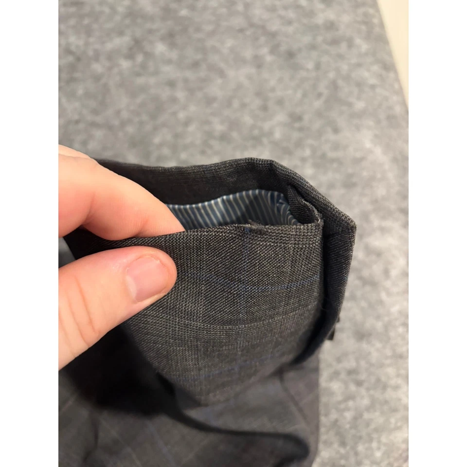 Blazer Greg Norman Para Hombres 44S Gris Mezcla de Lana a Cuadros Traje Chaqueta Tasso Elba Foto 4 de 4