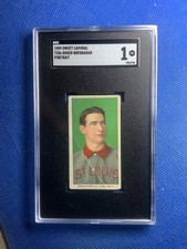 1909 T206 Sweet Caporal 150 Roger Bresnahan Portrait SGC 1