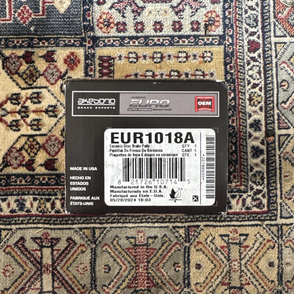 AKEUR1018A Euro Ultra Premium Ceramic Disc Brake Pad Kit for 2016-2009 Audi A4 - Image 3 of 4