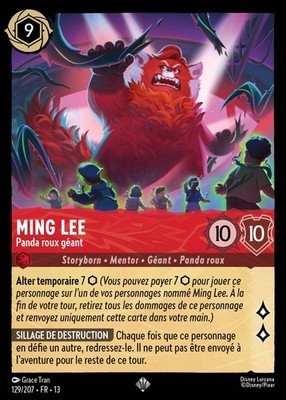 Lorcana - Ming Lee - Riesenroter Panda - MINT/NMINT - FR - FOIL