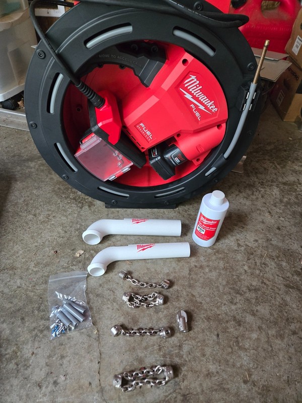 Milwaukee 2519-20 M12 FUEL High Speed Chain Snake for 1-1/4 in.-2 in. Pipes New