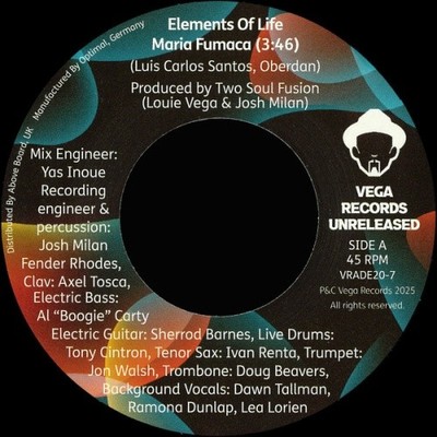 ELEMENTS OF LIFE Maria Fumaca/Giant Steps 7'' NEW VINYL Vega