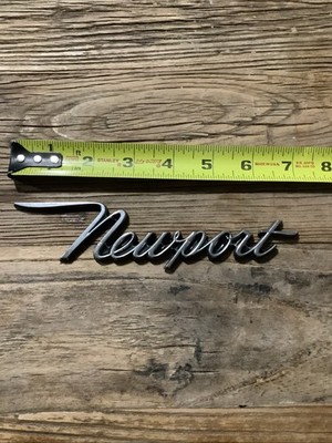 Vintage 1970-1971 Chrysler Newport Script Emblem Car Badge 3505788 31025 OEM