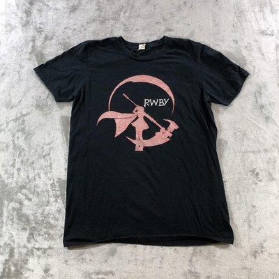 RWBY Anvil Shirt Mens Medium Black Ruby Scythe Graphic Anime Tee RoosterTeeth