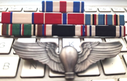 WW1-WW2--7- Ribbon Racks -Balloon Wings --SEE STORE WW1-WW2 MEDALS -PCGS- COINS
