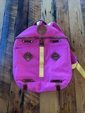 Give Will Leather Goods Canvas Campus Laptop Backpack Pink Eugene Oregon Kids
