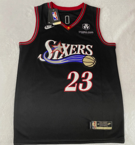 LeBron James Philadelphia 76ers Black Jersey #23 Shirt 2026 Men NWT