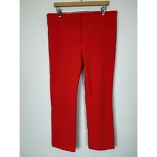 Veronica Beard Cormac Flare Trouser Pants Red Sz 14 Career Preppy Minimalist