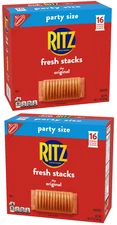 (2 pack) RITZ Fresh Stacks Original Crackers, Party Size, Travel Snacks,23.7 oz