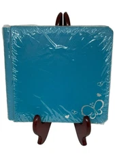 NEW Creative Memories 8"x7.5" Limited Edition Silver Butterfly Album Turquoise