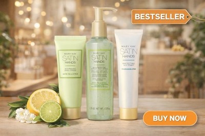 Mary Kay Satin Hands Set White Tea and Citrus Scrub Softener Handcreme Neu OVP