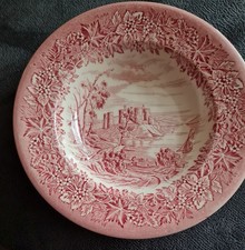 EIT English Ironstone "Suppenteller" Holzkarren Rot" Ø 22 cm 4 cm hoch,