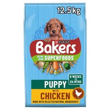 BAKERS Puppy Chicken with Vegetables Dry Dog Food 12.5kg 2.42 per kilo