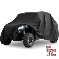 UTV Cover Lightweight Waterproof Outdoor Compatible with 4-6 Seater Black