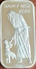 1973 Silver Creation Happy New Year 1 oz .999 Fine Silver Art Bar, SN 257