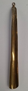 vintage ornate brass shoehorn 16" 40cm CG C83
