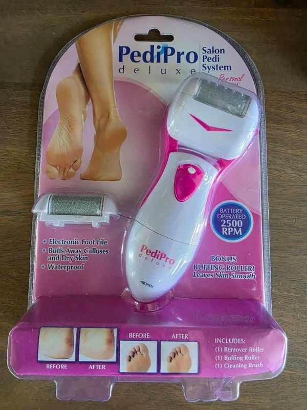 PEDIPRO DELUXE SALON PINK WATERPROOF PEDICURE SYSTEM ELECTRONIC FOOT FILE NEW