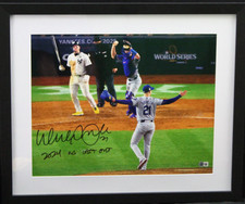 WALKER BUEHLER Signed AUTO Framed 16x20 Dodgers 2024 World Series  Beckett COA