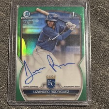 2023 Bowman Chrome 1st Auto Lizandro Rodriguez Green /99 #CPA-LRZ Royals