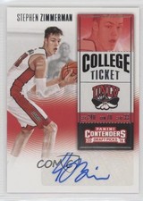 2016-17 Panini Contenders Draft Picks College Ticket Stephen Zimmerman Auto 2r5
