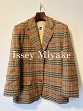 Issey Miyake Men's Wool Check Jacket 90s Vintage Medium Size FD AHA