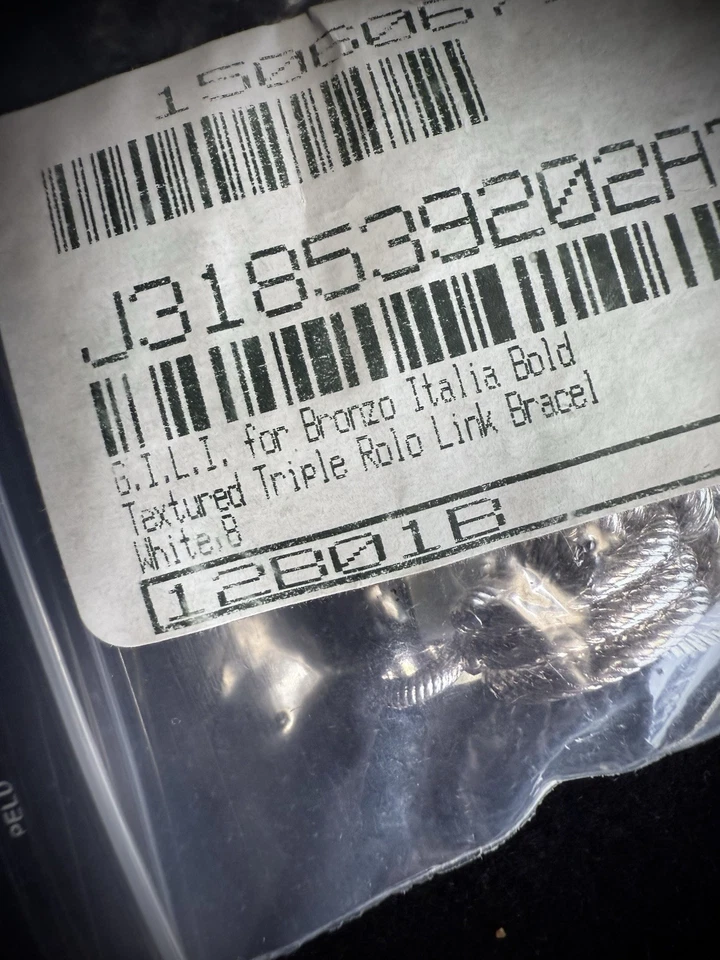 Bronzo Italia 银色厚重 Triple Rolo Link 手镯 - QVC 青铜 Milor  — 第 2/4 张图片