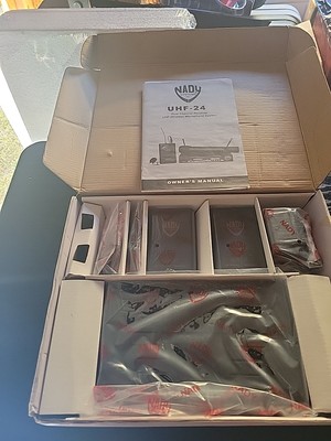 Nady UHF-24 includes Receiver With Power Adapter  + Components as pictured