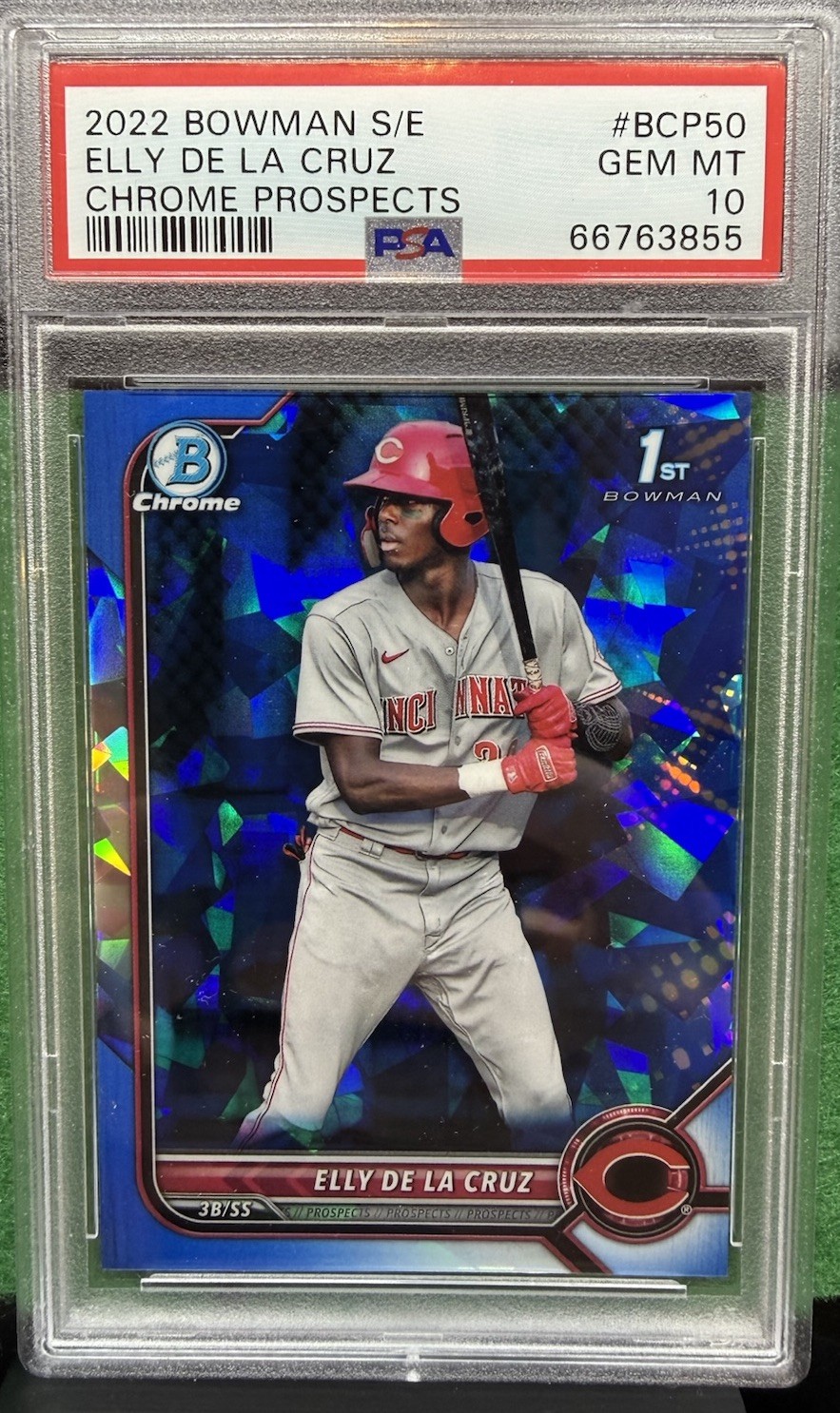 2022 Bowman Sapphire Edition - Chrome Prospects Elly De La Cruz PSA 10🔥🔥🔥